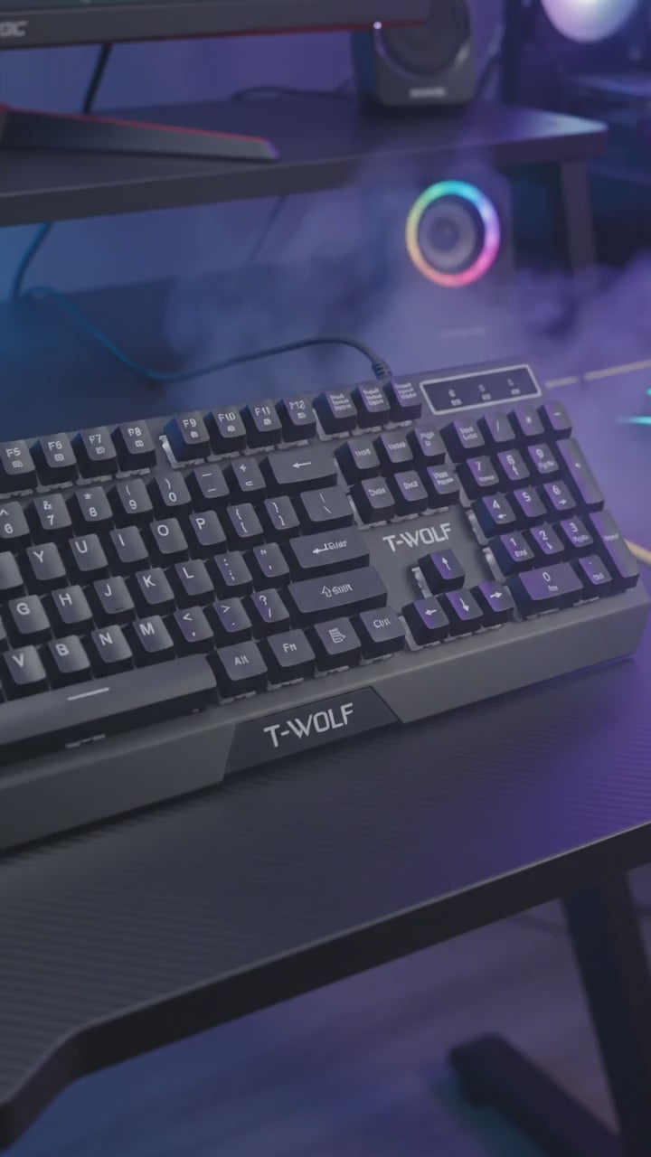 T-Wolf TF240 Gaming keyboard bundle