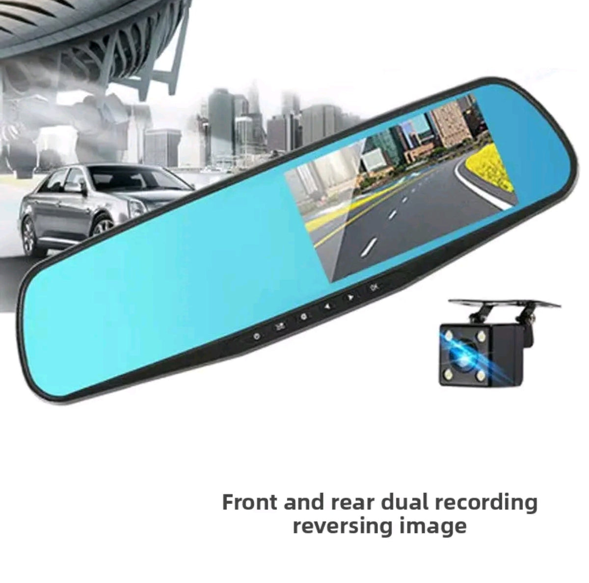 Hd Rear view mirror/dash cam with built-in DVR