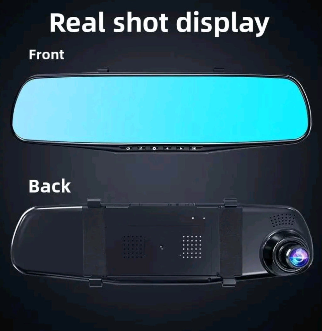 Hd Rear view mirror/dash cam with built-in DVR