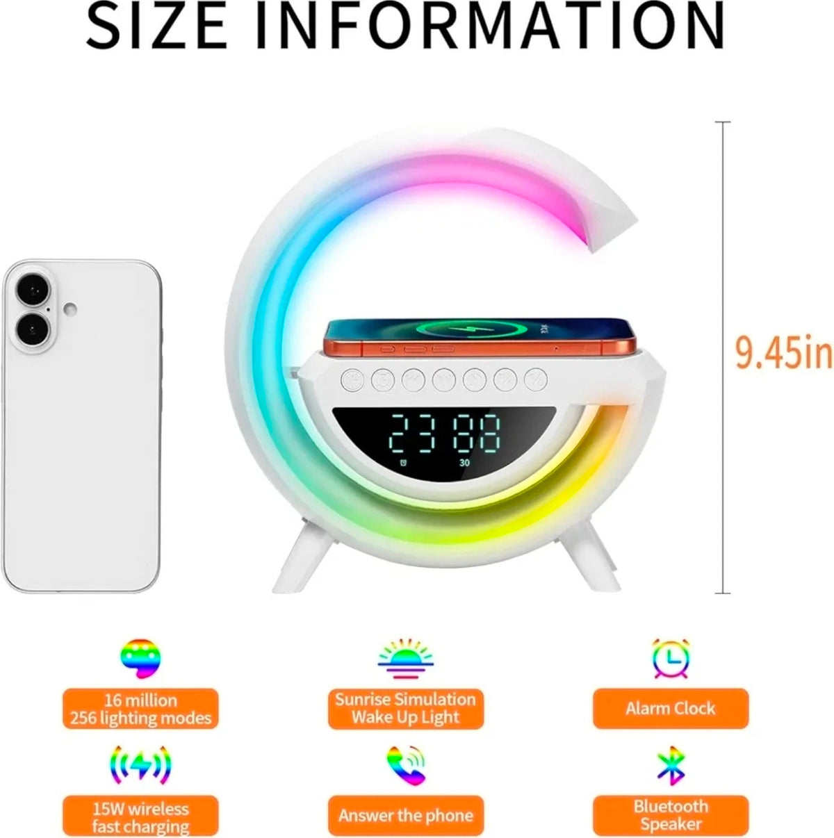 BT-3401 LED Wireless Charging Speaker